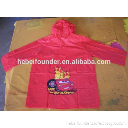 waterproof children raincoat/pvc kids raincoat